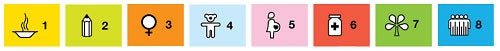 MDG banner with eight hotspots linking to each of the 8 MDG goals